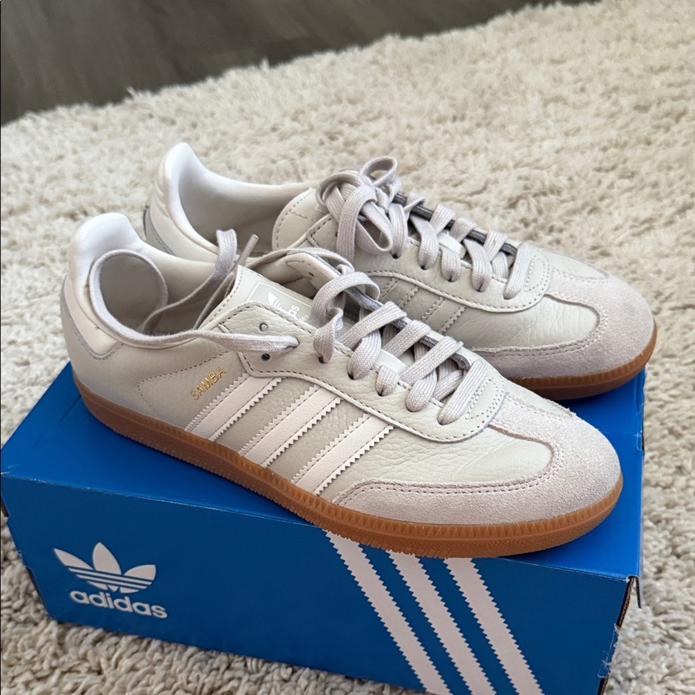 Adidas Women's Cream Samba Sneakers